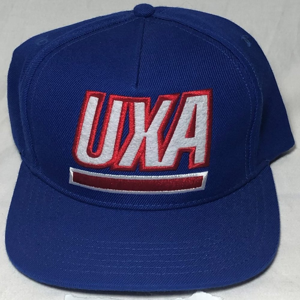 UXA Blue Snapback Adjustable Hat Cap Vintage